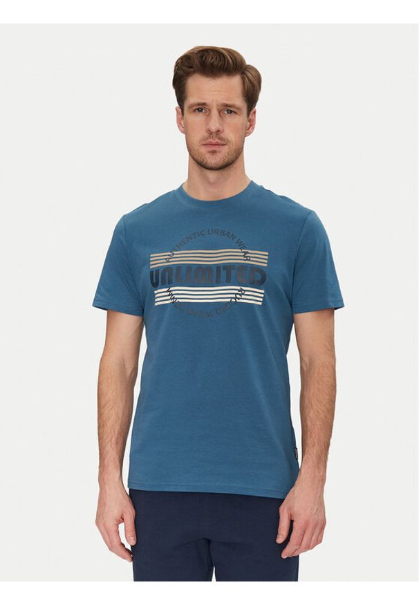 Blend T-Shirt 20718276 Niebieski Regular Fit. Kolor: niebieski. Materiał: bawełna