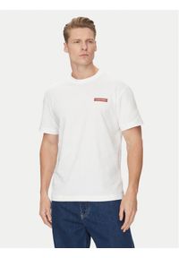 Calvin Klein T-Shirt Overlay Print K10K114158 Biały Regular Fit. Kolor: biały. Materiał: bawełna. Wzór: nadruk #1