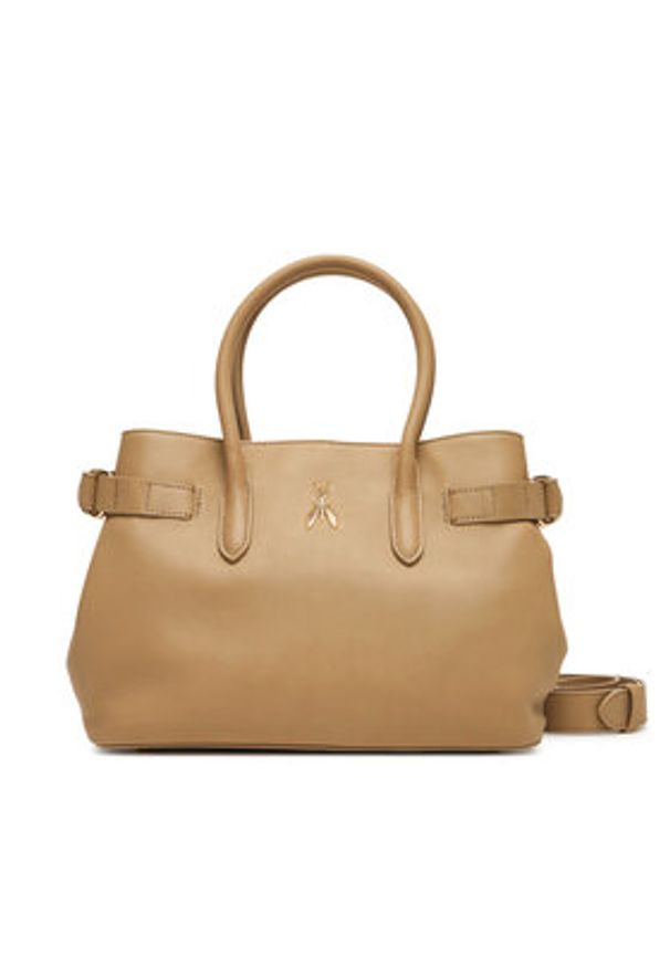 Patrizia Pepe Torebka 8B0282/L162-B775 Beżowy. Kolor: beżowy. Materiał: skórzane