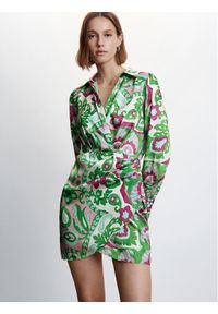 mango - Sukienka codzienna Mango. Okazja: na co dzień. Kolor: zielony. Typ sukienki: proste. Styl: casual #1