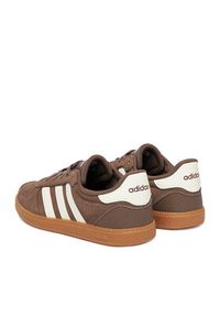 Adidas - adidas Sneakersy BREAKNET SLEEK JR6905 Brązowy. Kolor: brązowy. Materiał: zamsz, skóra #3