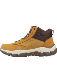 skechers - Buty męskie Skechers Santoro hopkins. Kolor: brązowy. Materiał: skóra, materiał. Model: Skechers Sport. Sport: turystyka piesza #2