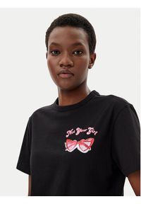 Hugo - HUGO T-Shirt Damacia_5 50540237 Czarny Regular Fit. Kolor: czarny. Materiał: bawełna