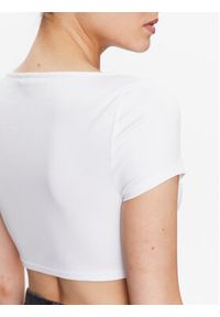 Tommy Jeans T-Shirt Archive DW0DW15312 Biały Slim Fit. Kolor: biały. Materiał: syntetyk, wiskoza