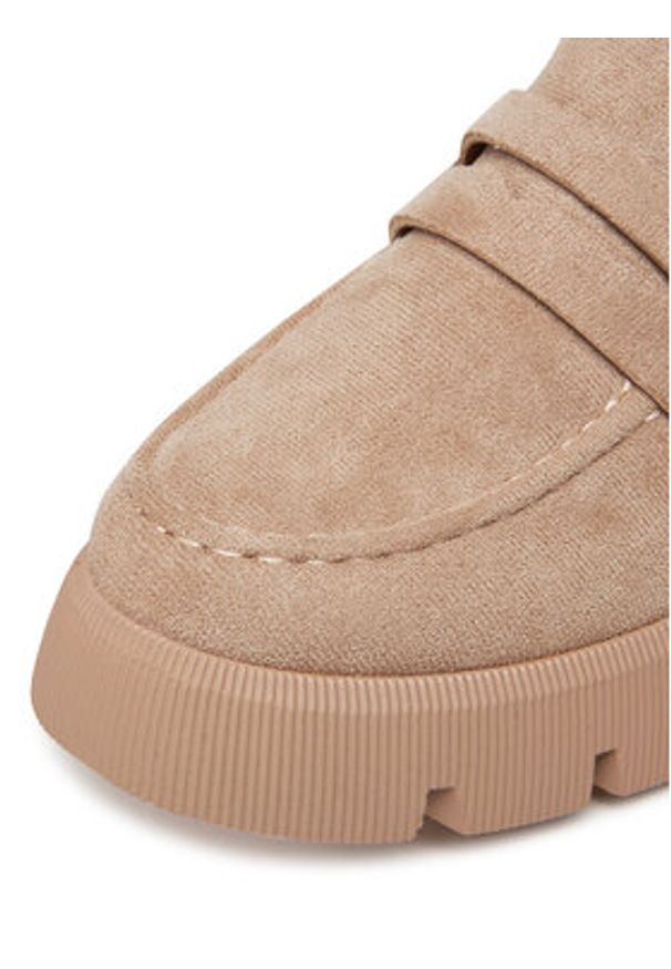 DeeZee Loafersy 8-124-1 Beżowy. Kolor: beżowy. Materiał: materiał