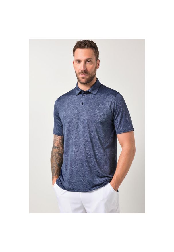 JAY-PI - Męska Koszulka polo FLEXNAMIC® tenis rękaw 1/2 szybkoschnąca. Typ kołnierza: polo. Kolekcja: plus size. Kolor: niebieski, szary, wielokolorowy. Materiał: poliester, elastan, materiał