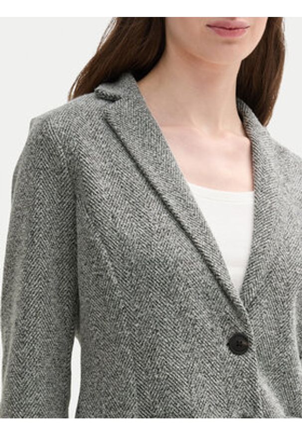 Tom Tailor Marynarka 1043871 Szary Regular Fit. Kolor: szary. Materiał: syntetyk