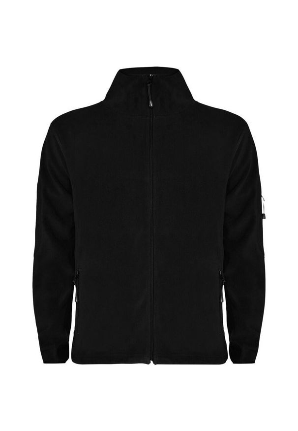 ROLY - Męska Bluza Polarowa Luciane Z Pełnym Zamkiem Błyskawicznym. Kolor: czarny. Materiał: polar. Sezon: zima. Styl: sportowy