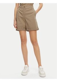 TOMMY HILFIGER - Tommy Hilfiger Szorty materiałowe WW0WW42457 Beżowy Regular Fit. Kolor: beżowy. Materiał: bawełna #1