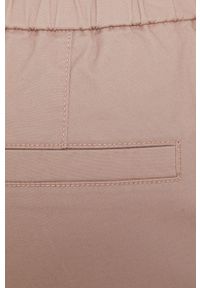 medicine - Medicine spodnie damskie kolor różowy fason chinos high waist. Stan: podwyższony. Kolor: różowy #2