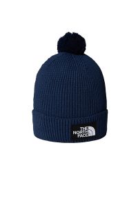 Czapka unisex The North Face Logo Box Cuffed Beanie 0A8CHF8K21 - granatowa. Kolor: niebieski. Materiał: poliester, dzianina. Sezon: zima. Styl: klasyczny