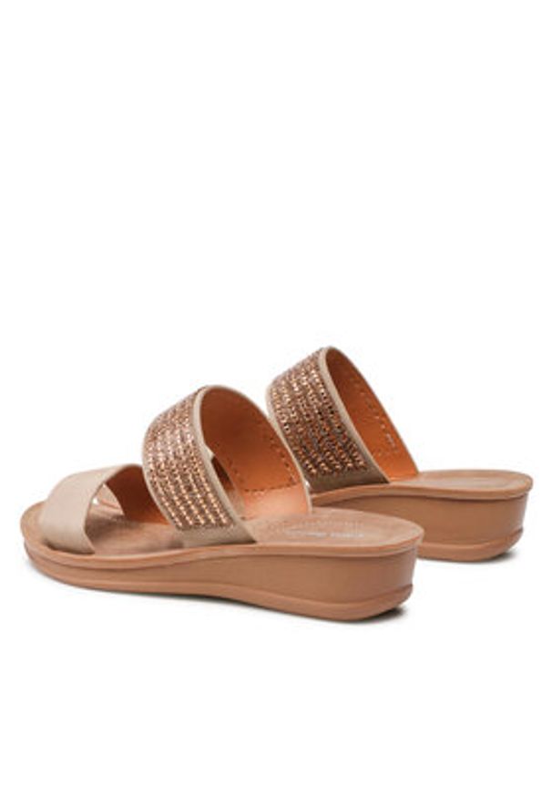 Clara Barson Klapki WSS20581-01 Brązowy. Kolor: brązowy. Materiał: skóra