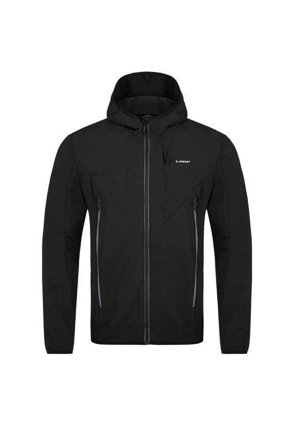 ZOOPLEMENTS - Kurtka softshell Loap Ural męska M - wiatroszczelna, oddychająca. Kolor: szary. Materiał: softshell