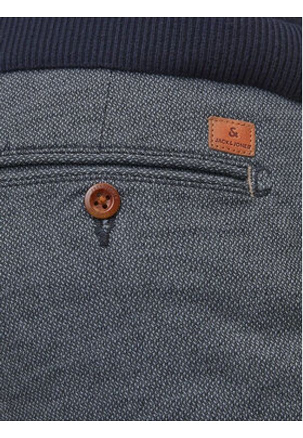 Jack & Jones - Jack&Jones Chinosy Marco 12206199 Niebieski Slim Fit. Kolor: niebieski. Materiał: bawełna