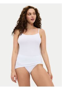 Triumph Top Sense Of Cotton 10224958 Biały Slim Fit. Kolor: biały. Materiał: bawełna #4