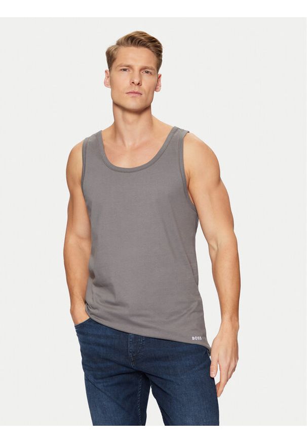 BOSS Komplet 3 tank topów 50532476 Kolorowy Regular Fit. Materiał: bawełna. Wzór: kolorowy