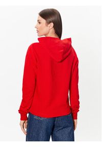 Tommy Jeans Bluza Essential Logo DW0DW15410 Czerwony Relaxed Fit. Kolor: czerwony. Materiał: syntetyk, bawełna