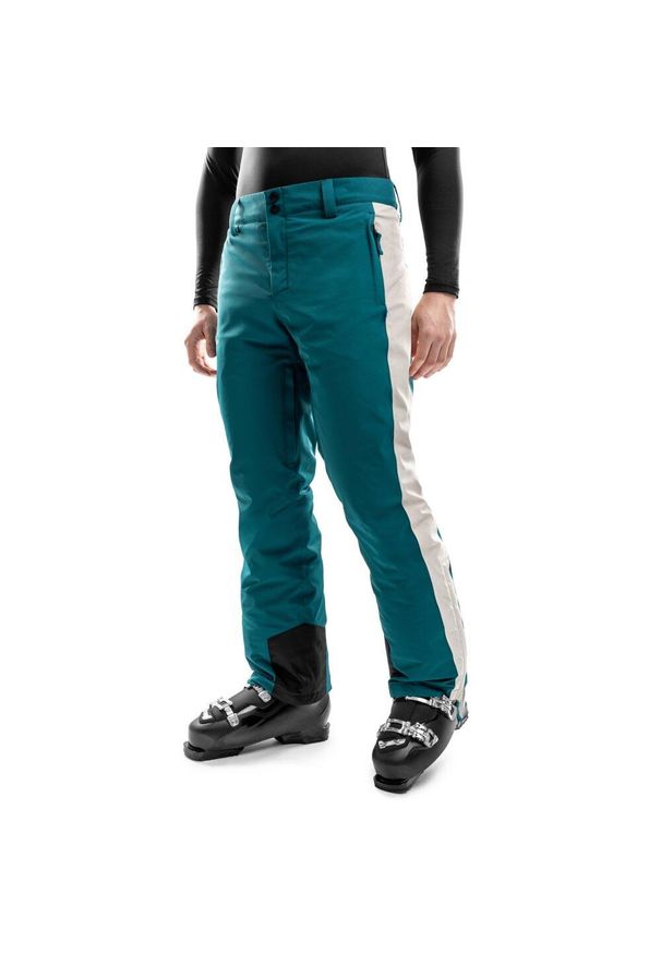 SIROKO - Męskie spodnie narciarskie Sporty zimowe Siroko P3 Zürs. Kolor: zielony. Materiał: materiał, softshell. Sezon: zima. Sport: narciarstwo