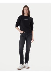 Guess Jeans Bluza W4YQ10 KC811 Czarny Classic Fit. Kolor: czarny. Materiał: bawełna #5