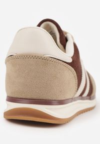 Renee - Brązowe Sneakersy Ozdobione z Boku Paskami Ariene. Okazja: na co dzień. Zapięcie: pasek. Kolor: brązowy. Materiał: jeans, materiał. Wzór: aplikacja. Sezon: wiosna #5