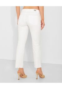 SEDUCTIVE - Białe spodnie jeansowe. Okazja: na co dzień. Kolor: biały. Wzór: aplikacja. Styl: klasyczny, casual #2