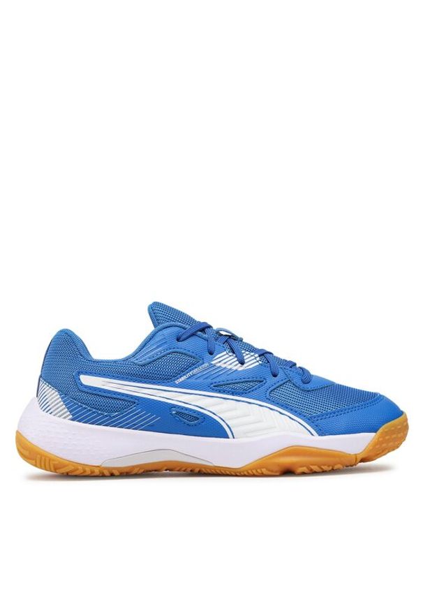 Puma Buty halowe Solarflash Jr II 106883 03 Niebieski. Kolor: niebieski. Materiał: skóra