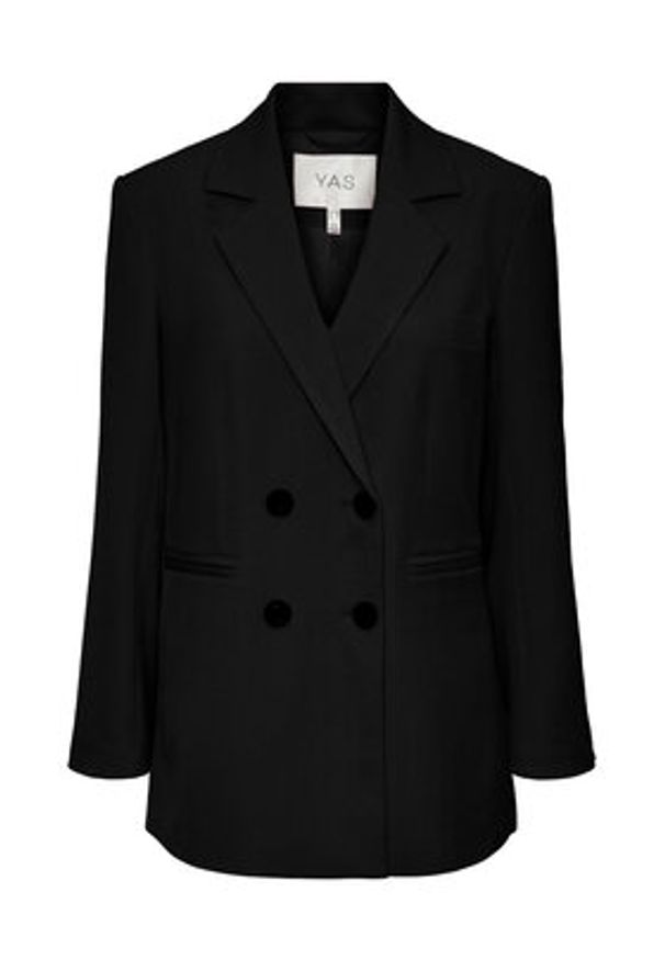 YAS Marynarka 26030710 Czarny Regular Fit. Kolor: czarny. Materiał: syntetyk