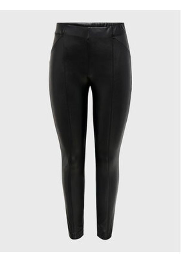 only - ONLY Legginsy Jessie 15231825 Czarny Slim Fit. Kolor: czarny. Materiał: skóra