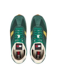 Tommy Jeans Sneakersy Retro Runner Archive Open Mesh EM0EM01715 Zielony. Kolor: zielony. Materiał: zamsz, skóra #4