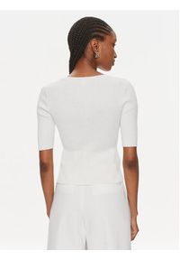 Pinko Sweter Tritone 102017 A1KW Biały Slim Fit. Kolor: biały. Materiał: jedwab, bawełna #5