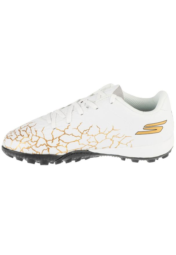 skechers - Buty piłkarskie turfy chłopięce, Skx 1.5 Jr Youth Fg. Kolor: biały. Sport: piłka nożna
