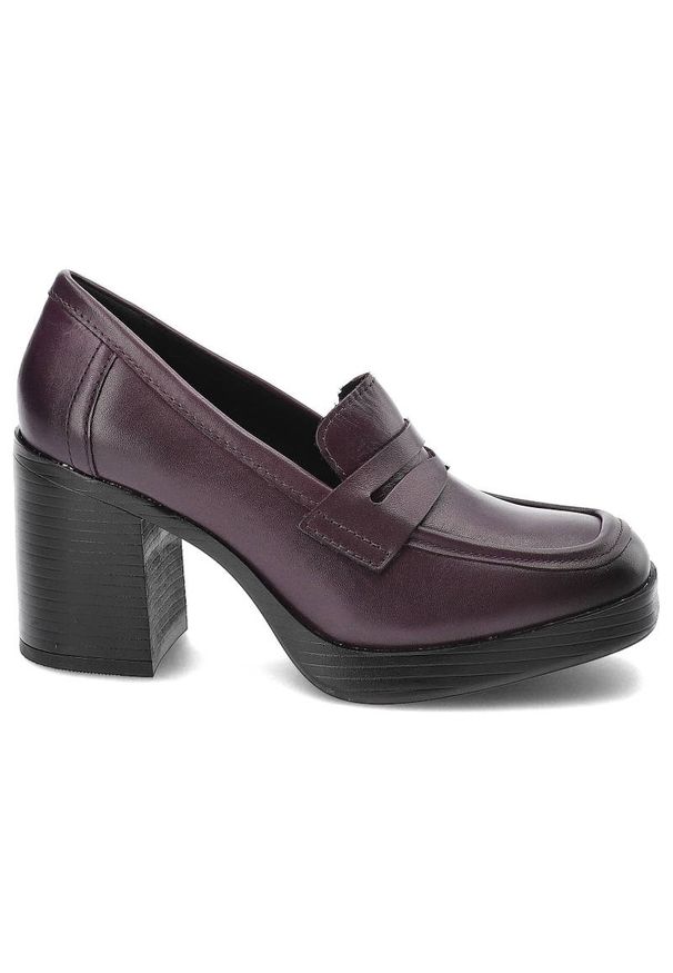 Fioletowe Półbuty Marco Tozzi Damskie Wygodne Obuwie. Okazja: na co dzień. Kolor: fioletowy. Materiał: jeans, skóra. Styl: elegancki, casual, klasyczny