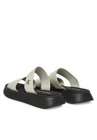 Calvin Klein Jeans Klapki Sandal Slide Double Strap YW0YW01694 Biały. Kolor: biały. Materiał: skóra #5