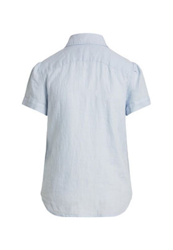 Polo Ralph Lauren Koszula 211973366504 Niebieski jasny Regular Fit. Typ kołnierza: polo. Kolor: niebieski. Materiał: len