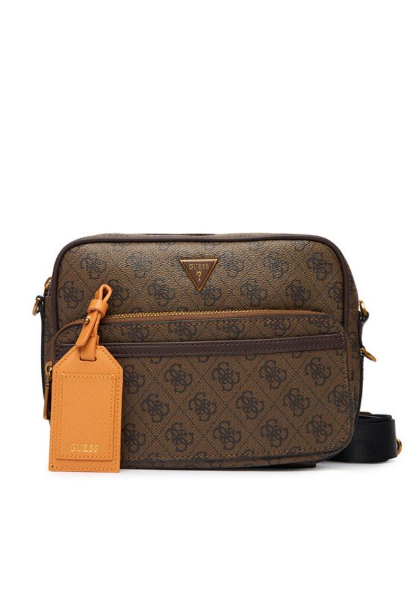 Guess Saszetka HMMILO P5422 Brązowy. Kolor: brązowy. Materiał: skóra