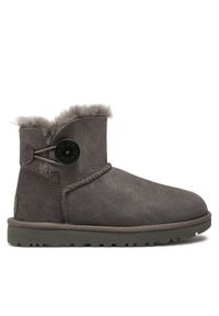 Ugg Śniegowce W Mini Bailey Button II 1016422 Szary. Kolor: szary. Materiał: skóra #1