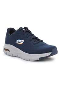 skechers - Buty Skechers Arch-Fit Infinity Cool M 232303-NVY niebieskie. Okazja: na co dzień. Kolor: niebieski. Materiał: guma, syntetyk, materiał. Szerokość cholewki: normalna