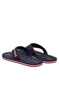 TOMMY HILFIGER - Tommy Hilfiger Japonki Sporty Hilfiger Beach Sandal FM0FM05913 Granatowy. Kolor: niebieski. Materiał: materiał. Styl: sportowy #4