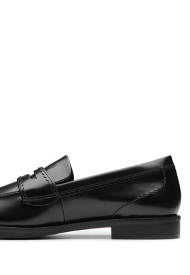 Clarks Mokasyny Straven Edge 26181277 Czarny. Kolor: czarny. Materiał: skóra