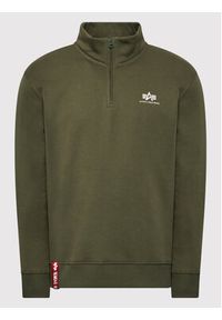 Alpha Industries Bluza Half Zip 108308 Zielony Regular Fit. Kolor: zielony. Materiał: bawełna