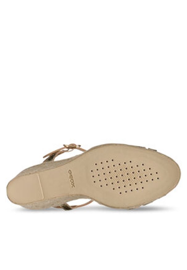 Geox Espadryle D Gelsa D55TPA 000CF C2012 Złoty. Kolor: złoty. Materiał: skóra