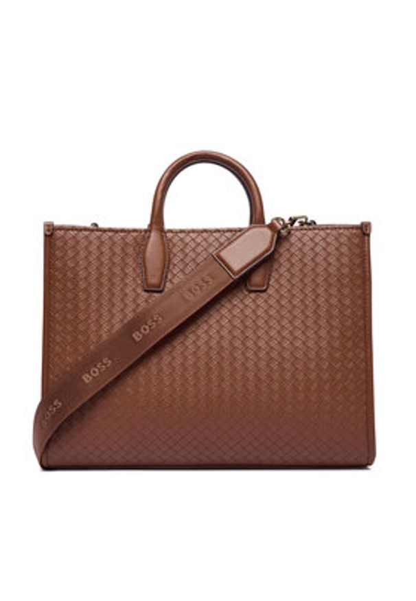 BOSS Torebka Anett New L 50557997 Brązowy. Kolor: brązowy. Materiał: skórzane