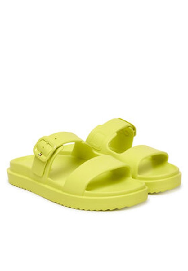 TOMMY HILFIGER - Tommy Hilfiger Klapki FW0FW08953 Żółty. Kolor: żółty. Materiał: syntetyk