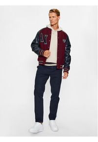 Armani Exchange Kurtka bomber 6RZB21 ZNIKZ 44AG Bordowy Regular Fit. Kolor: czerwony. Materiał: syntetyk