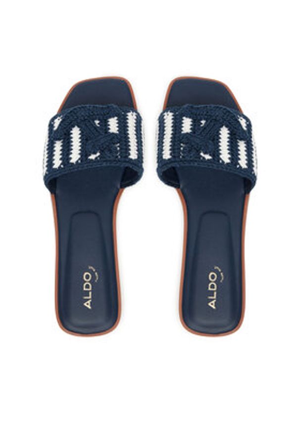 Aldo Klapki Sabbia 14016615 Granatowy. Kolor: niebieski. Materiał: materiał