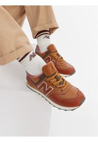 New Balance Sneakersy ML574OMA Brązowy. Kolor: brązowy. Materiał: skóra. Model: New Balance 574 #1