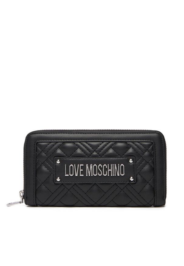 Love Moschino - LOVE MOSCHINO Duży Portfel Damski JC5600PP1NLA000B Czarny. Kolor: czarny. Materiał: skóra