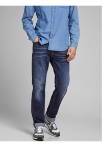 Jack & Jones - Jack&Jones Jeansy Clark 12177444 Granatowy Regular Fit. Kolor: niebieski
