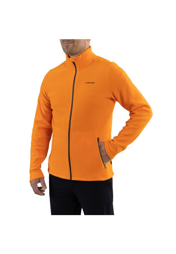 Bluza męska polarowa Viking Tesero Man. Kolor: pomarańczowy. Materiał: polar. Sport: turystyka piesza