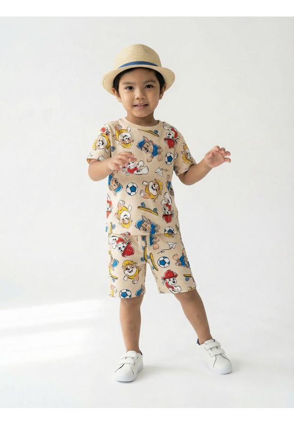 Sinsay - Szorty z kieszeniami PAW Patrol - beżowy. Kolor: beżowy